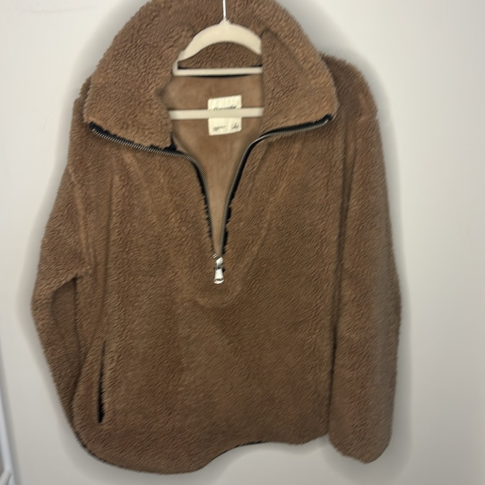 A&F Sherpa Jacket With Long Pocket-A&F- Size Small - image 3